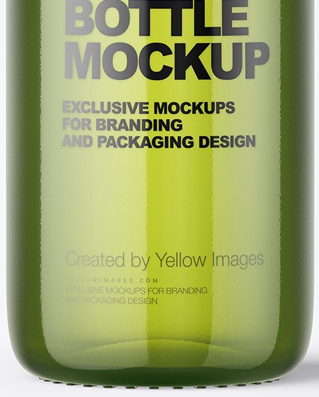 Green Glass Bottle With Olive Oil Mockup PSD #6