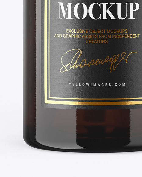 Amber Diffuser Bottle Mockup PSD #1