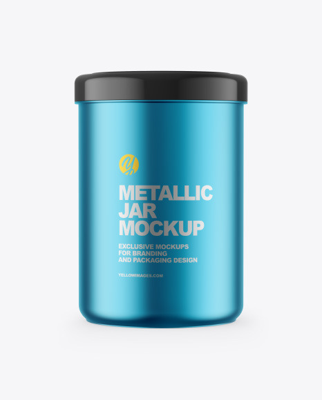 Metallic Jar Mockup PSD #2