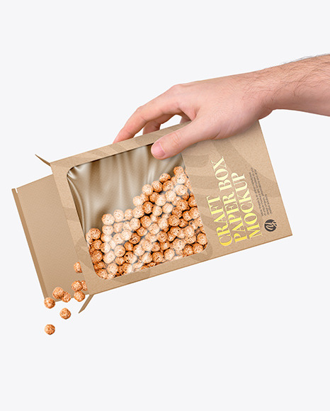 Paper Box With Corn Balls Mockup PSD #3