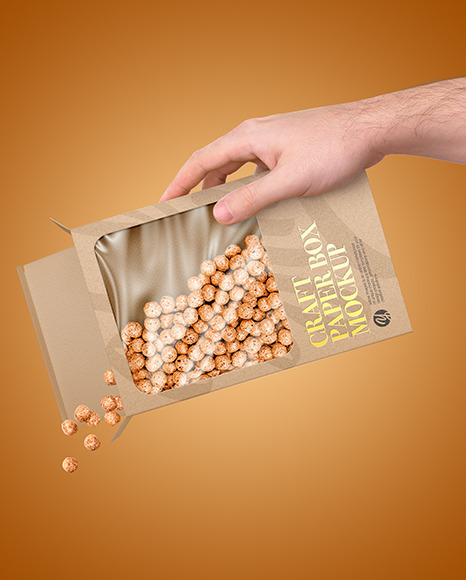 Paper Box With Corn Balls Mockup PSD #6