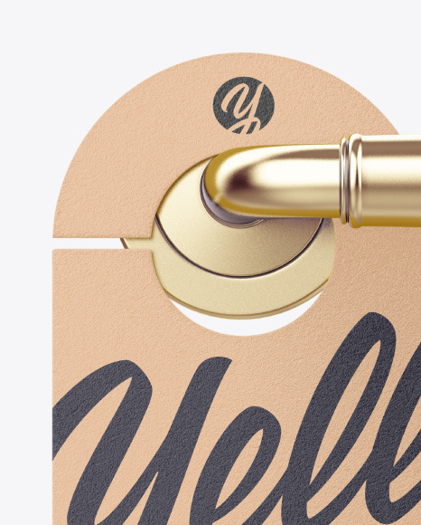 Kraft Door Hanger Mockup PSD #2