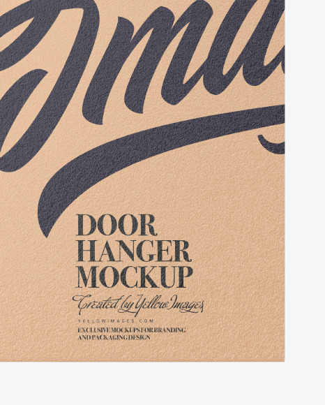 Kraft Door Hanger Mockup PSD #1
