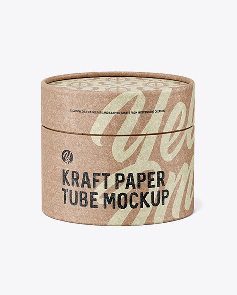 Matte Kraft Paper Tube Mockup