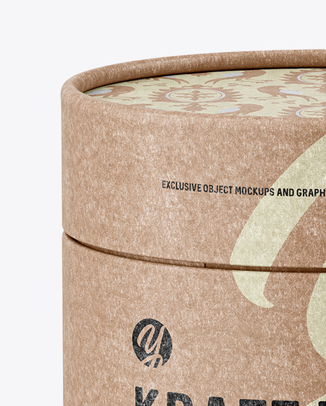 Matte Kraft Paper Tube Mockup PSD #2