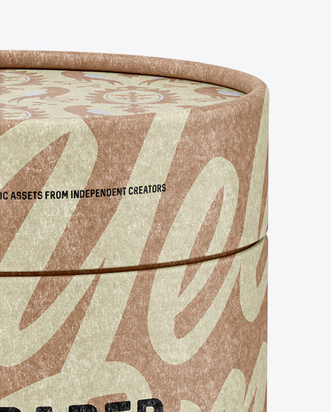Matte Kraft Paper Tube Mockup PSD #1