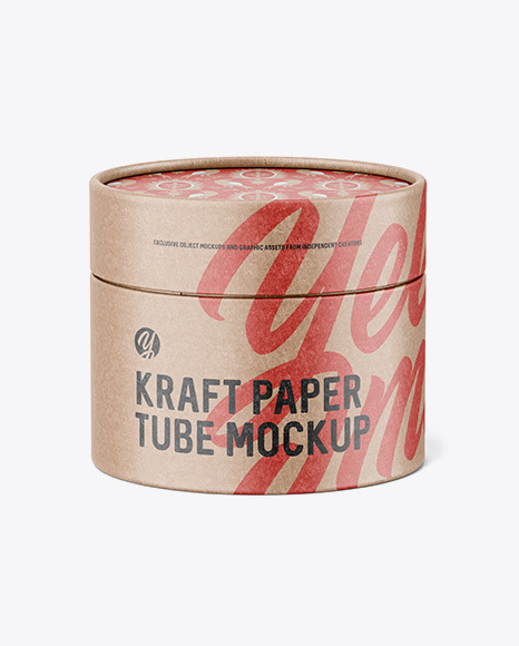 Kraft Paper Tube Mockup