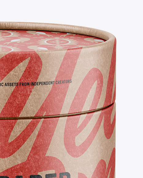 Kraft Paper Tube Mockup PSD #1