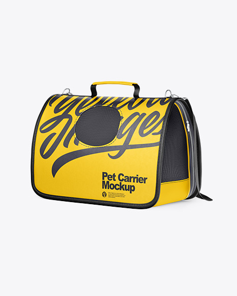 Download Pet Carrier Mockup In Apparel Mockups On Yellow Images Object Mockups