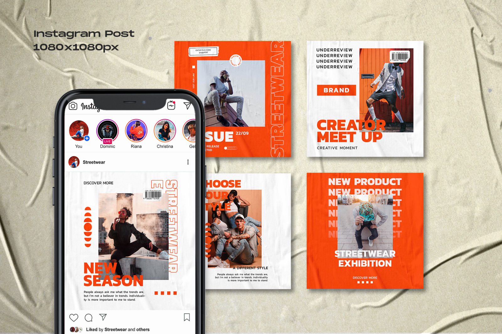 Decade Instagram Stories & Post Template on Yellow Images Creative Store