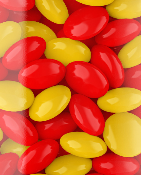 Glass Jar with Dragee Mockup PSD #2