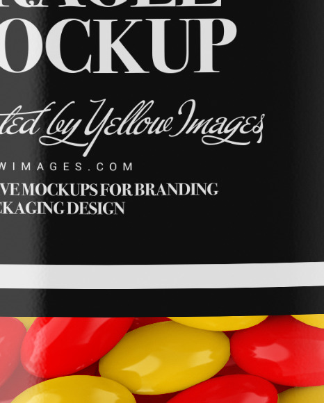 Glass Jar with Dragee Mockup PSD #6