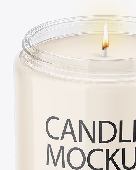 Glossy Glass Candle Mockup PSD #6