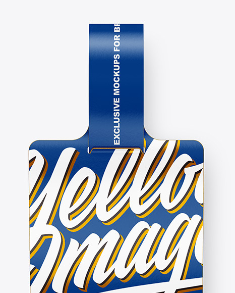 Glossy Paper Label Mockup PSD #2