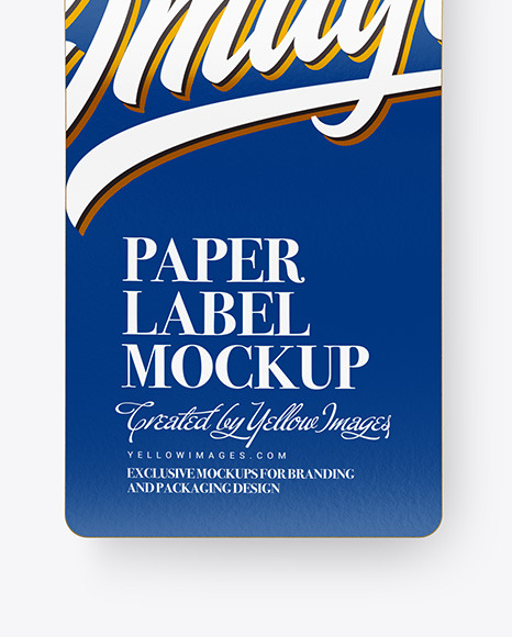 Glossy Paper Label Mockup PSD #1