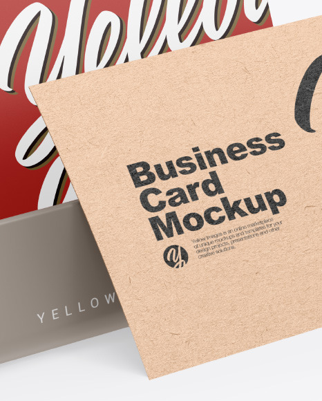 Business Cards w  Matte Holder Mockup PSD #1