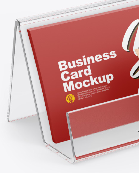 Business Cards w  Transparent Holder Mockup PSD #2