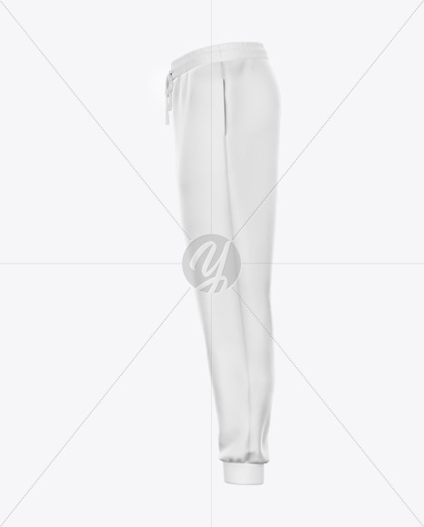 Download Sweatpants with Ribbing Mockup - Left Side View in Apparel ...