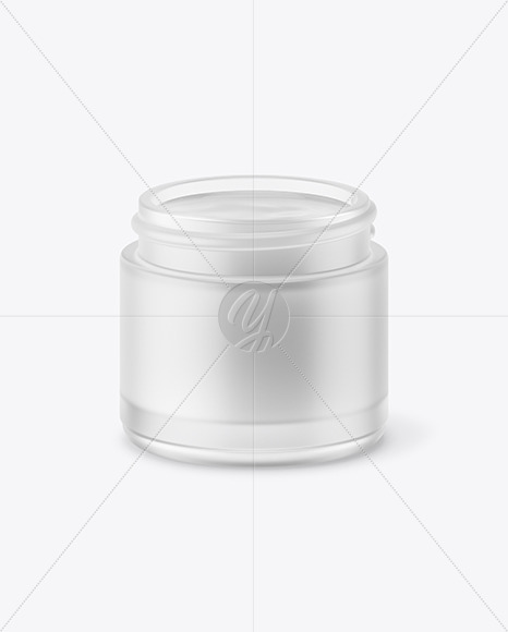 Download Opened Frosted Glass Jar With White Gel Mockup In Jar Mockups On Yellow Images Object Mockups