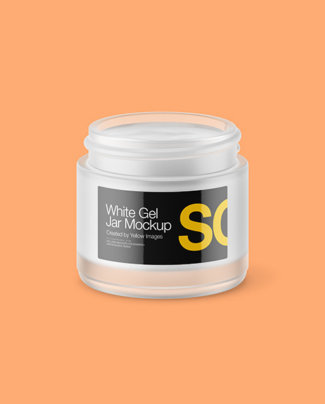 Download Opened Frosted Glass Jar With White Gel Mockup In Jar Mockups On Yellow Images Object Mockups