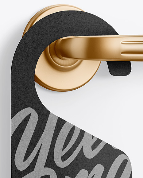 Kraft Door Hanger Mockup PSD #1