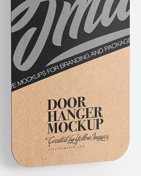 Kraft Door Hanger Mockup PSD #6