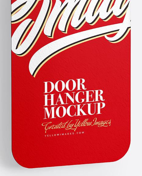 Paper Door Hanger Mockup PSD #6
