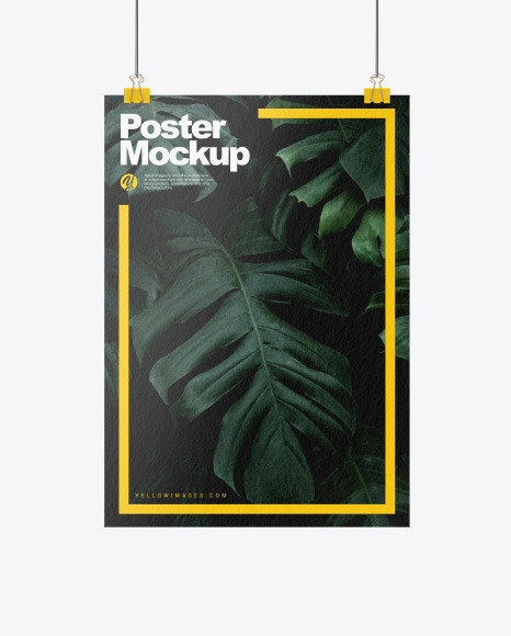 Textured A3 Poster with Clip Mockup PSD #2