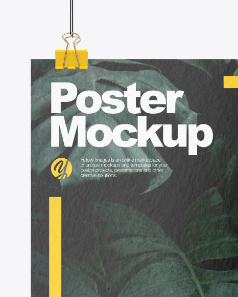 Textured A3 Poster with Clip Mockup PSD #3