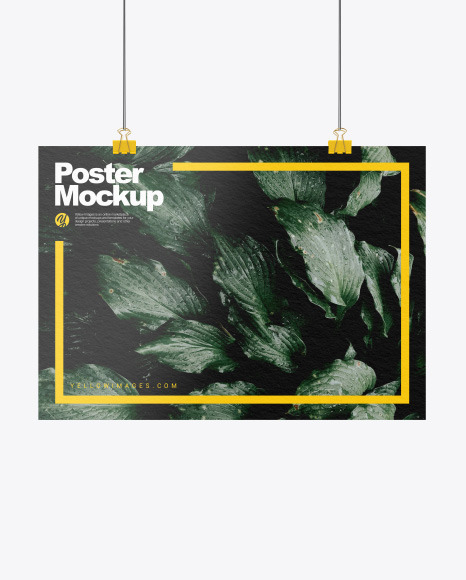 Textured A3 Poster with Clip Mockup PSD #2