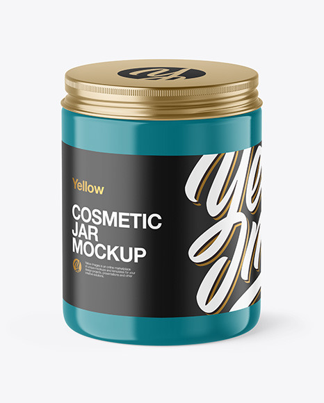 Glossy Cosmetic Jar Mockup PSD #2