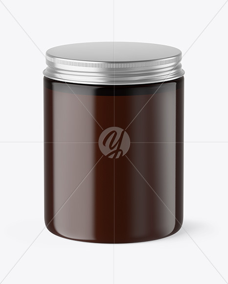 Free Amber Cosmetic Jar Mockup