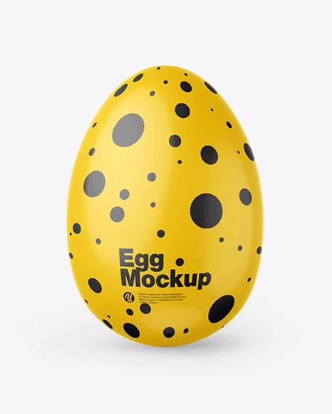 Glossy Egg Mockup PSD #6