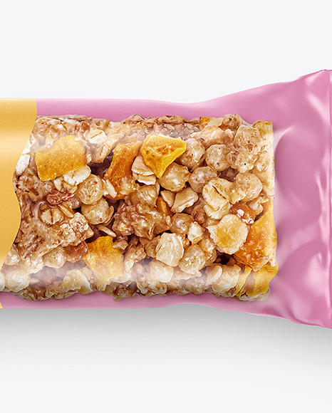 Download Muesli Bar With Apple Mockup In Flow Pack Mockups On Yellow Images Object Mockups