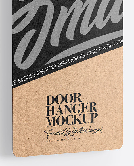 Kraft Door Hanger Mockup PSD #6