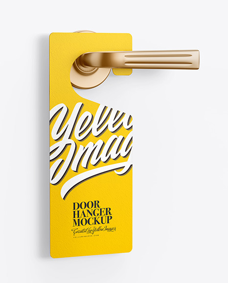 Paper Door Hanger Mockup PSD #2
