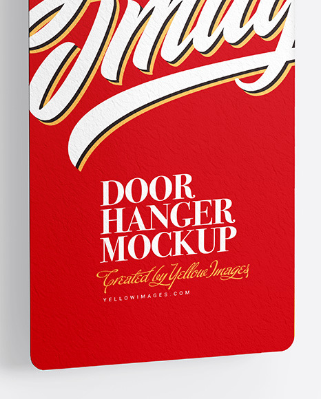 Paper Door Hanger Mockup PSD #6