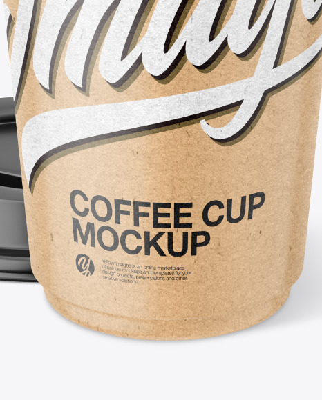 Kraft Paper Coffee Cup Mockup PSD #6