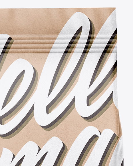 Kraft Food Bag Mockup   Front View PSD #2