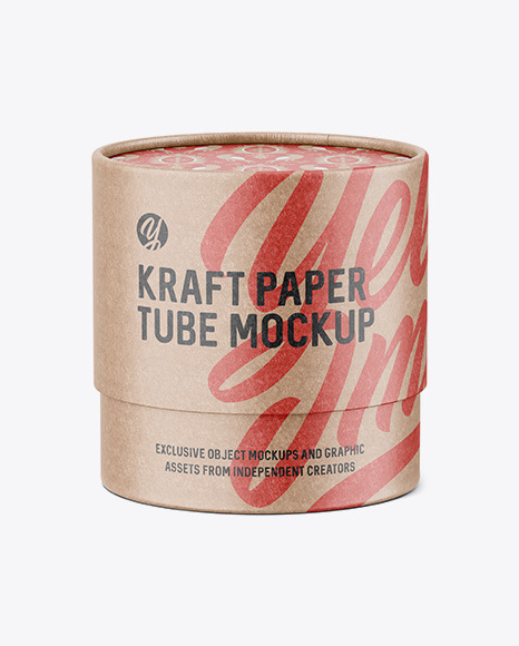 Kraft Paper Tube Mockup