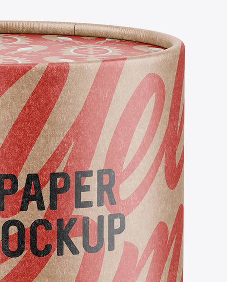 Kraft Paper Tube Mockup PSD #1