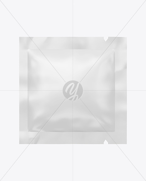 Glossy Square Sachet Mockup in Sachet Mockups on Yellow Images Object Mockups