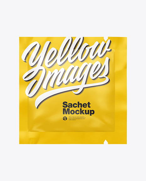 Download Glossy Square Sachet Mockup in Sachet Mockups on Yellow Images Object Mockups