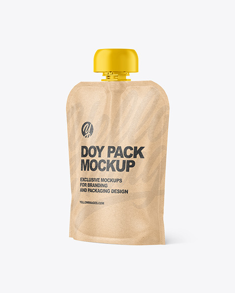 Kraft Paper Doy Pack Mockup PSD #2