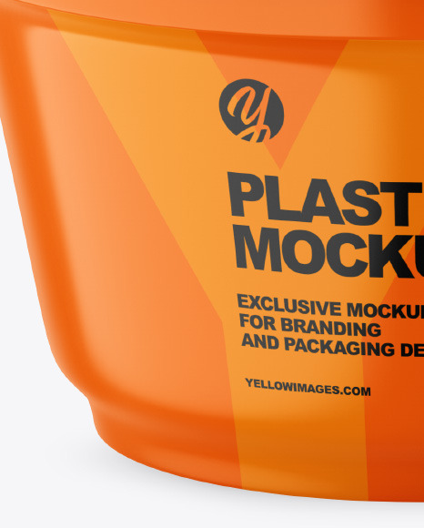 Plastic Glossy Cup Mockup PSD #1