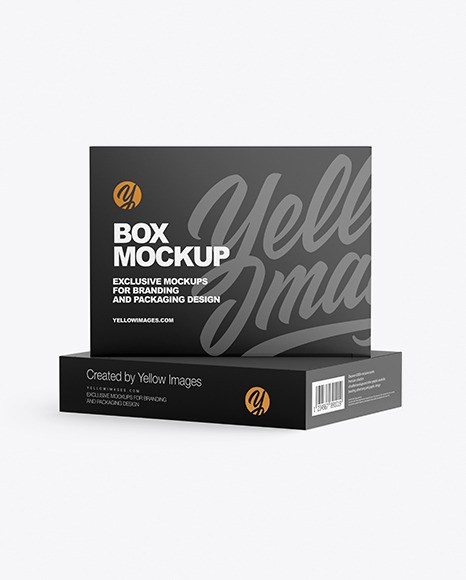 Download Two Matte Boxes Mockup In Box Mockups On Yellow Images Object Mockups