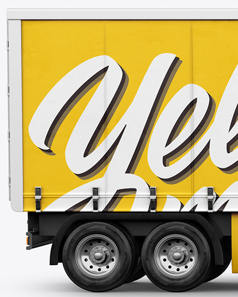 Truck Mockup   Side View PSD #1