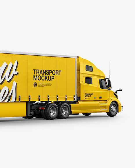 Truck Mockup - Back Half Side View