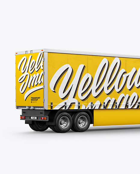 Truck Mockup   Back Half Side View PSD #2