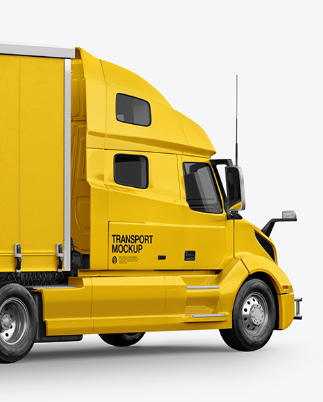 Truck Mockup   Back Half Side View PSD #6
